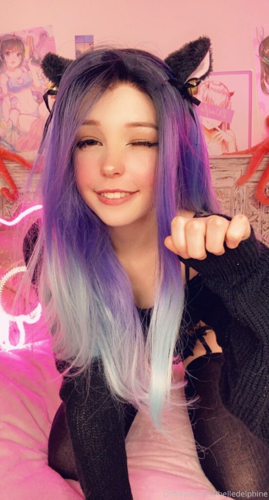 Belle Delphine Nude Purple Hair Kitten Onlyfans Set Leaked Lewd