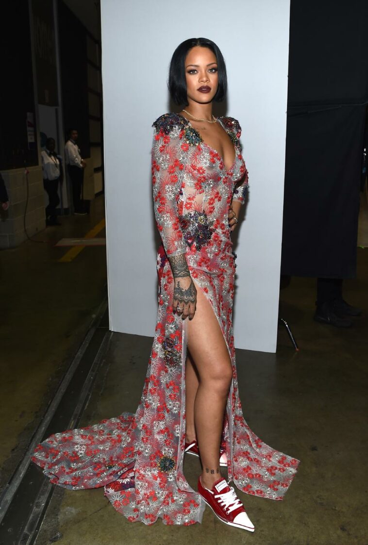 Rihanna Nude Sheer See Through Dress Nip Slip Photos Leaked Lewd