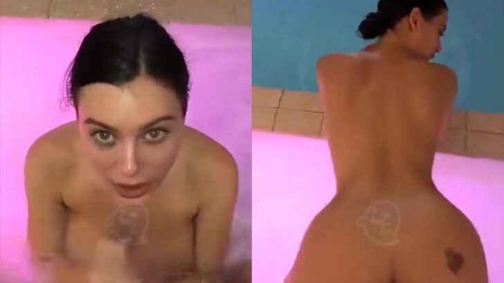 Laura Sahar Nude Hot Tub Tease OnlyFans Video Leaked Lewd Influencers